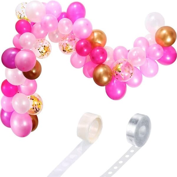 Ballongbåge - Rosa/Guld Starka Ballonger