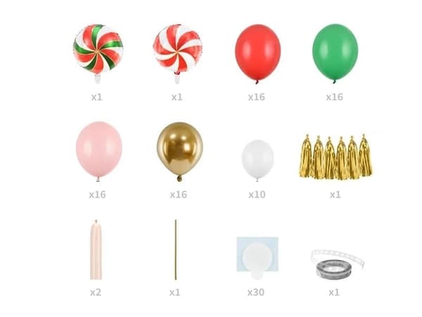 Ballonggirlang Candies, mix, 170x155 cm
