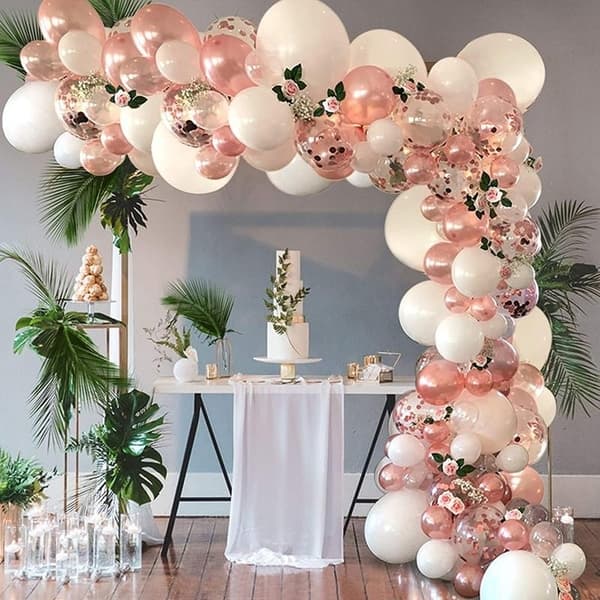 Ballongbåge - Roseguld Starka Ballonger
