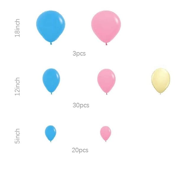 Ballongbåge - Blå/Rosa Starka Ballonger