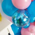 Miniatyrbild 4 av 7: Ballongbåge - Blå/Rosa Starka Ballonger