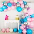 Miniatyrbild 1 av 7: Ballongbåge - Blå/Rosa Starka Ballonger