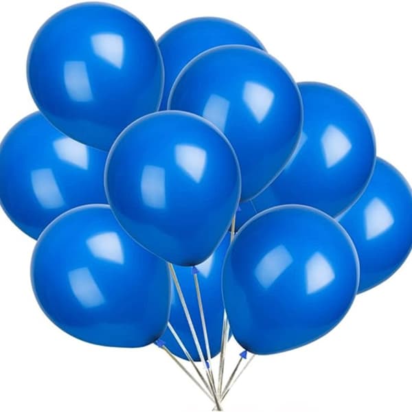 Ballonger Blå 25-pack - Latexballonger , Heliumkvalitet, Hållbara och Giftfria - Perfekta för Födelsedagar