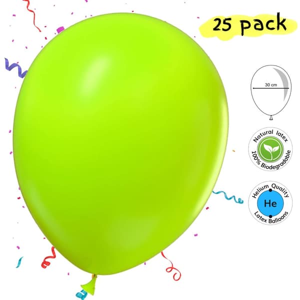 Grønne balloner latexfest fødselsdag - limegrøn helium festballoner til bryllup, fødselsdag, eksamen og babyshower