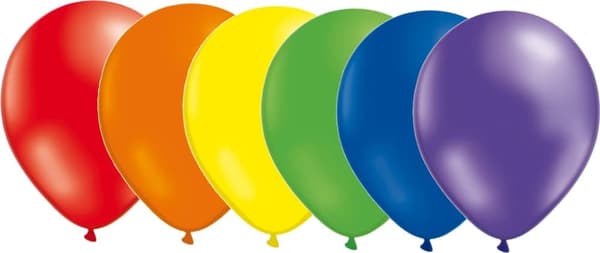 Ballonger 24-pack i härliga pride  regnbågsfärger 30 cm