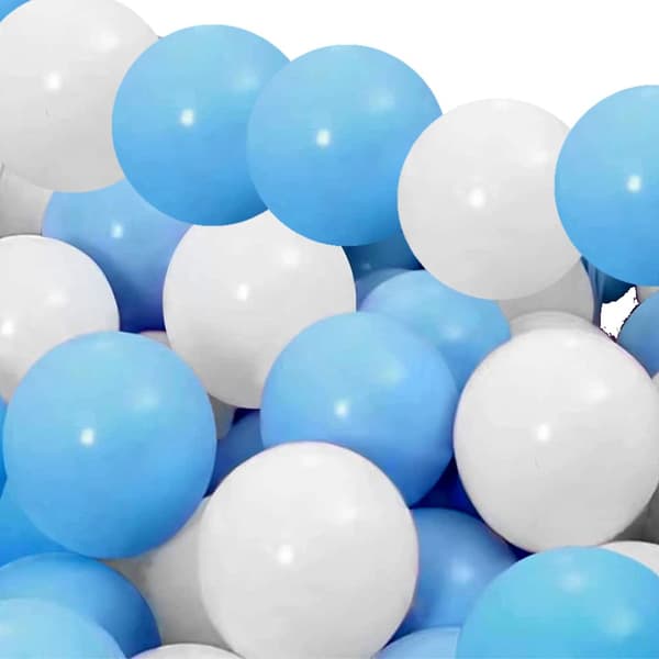 Ljusblå och Vita Ballonger - Ballonger Blå och Vit Födelsedag Oktoberfest Babyshower
