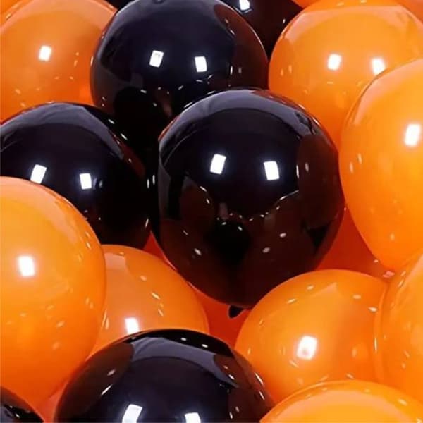 Ilmapallot oranssi musta Halloween-ilmapallo oranssi musta - Halloween-koristeet, Hocus Pocus -koristelu, ensiluokkainen laatu