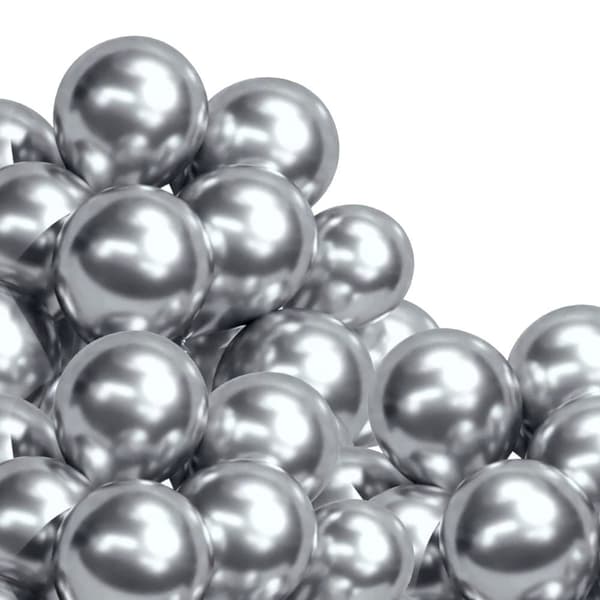 Ballonger Silver Chrome Latex - 24-pack Krom Ballonger Födelsedag fest Examen Babyshower Kromsilverballonger Silverballonger Disco Metalliskt