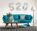 Miniatyrbillede 4 af 10: 90CM NUMBER BALLOON guld metallic