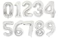 Miniatyrbillede 7 af 10: 90CM NUMBER BALLOON guld metallic