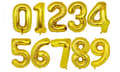 Miniatyrbillede 8 af 10: 90CM NUMBER BALLOON guld metallic