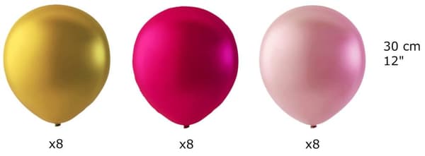 Guld & Rosa Latexballonger 24-Pack 30cm - Idealiska för Bröllop, Födelsedag, Babyshower & Fest
