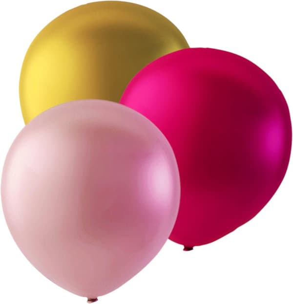 Guld & Rosa Latexballonger 24-Pack 30cm - Idealiska för Bröllop, Födelsedag, Babyshower & Fest