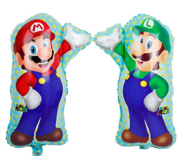 9 Pack Super Mario Aluminiumballong FOLIE BALLONG Barnkalas