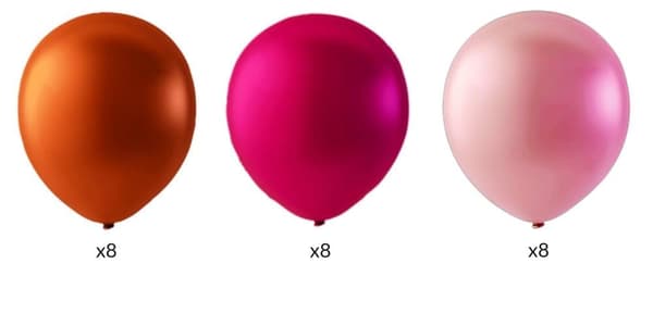Ballonger - Koppar, Rosa och Ljusrosa för Fest, Kalas, och Babyshower - Klassiska Heliumballonger för Festlig Dekoration, Kräftskiva och Studenten