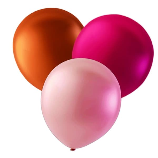 Ballonger - Koppar, Rosa och Ljusrosa för Fest, Kalas, och Babyshower - Klassiska Heliumballonger för Festlig Dekoration, Kräftskiva och Studenten