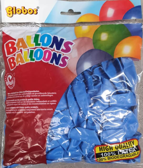 Ballonger 25cm 100/fp blå