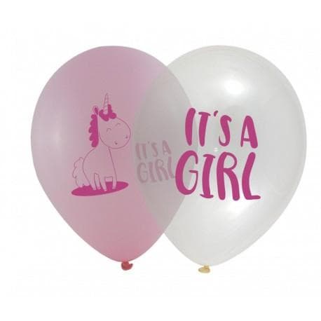 Latexballonger - It's a Girl Unicorn 10-pack