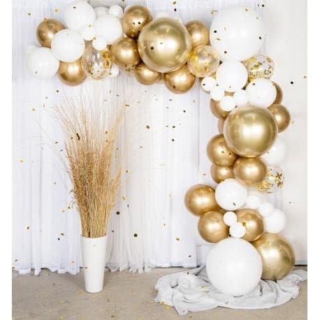 Balloon Arch Kit - Gold/Chrome
