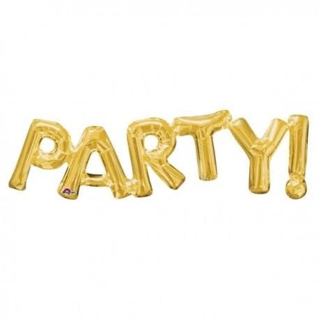 Folieballong - PARTY! guld