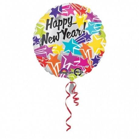 Folieballong - New Year Bright Stars 45 cm