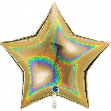 Folieballong - Stjärna Glitter Gold 91 cm