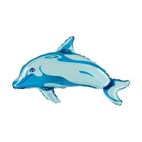 Folieballong Delfin Blå