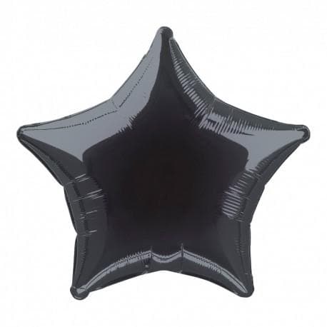 Folieballong Stjärna Svart 50.8 cm