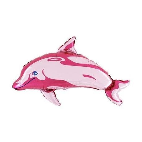 Folieballong - Delfin Rosa Shape