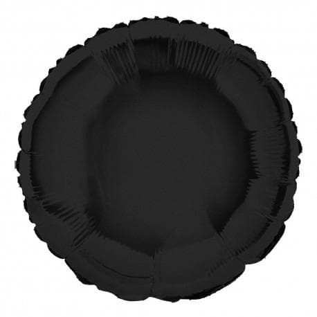 Folieballong Rund Svart 45 cm