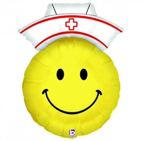Folieballong - Smiley Nurse 71 cm