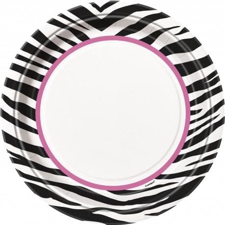Papptallrikar Zebra