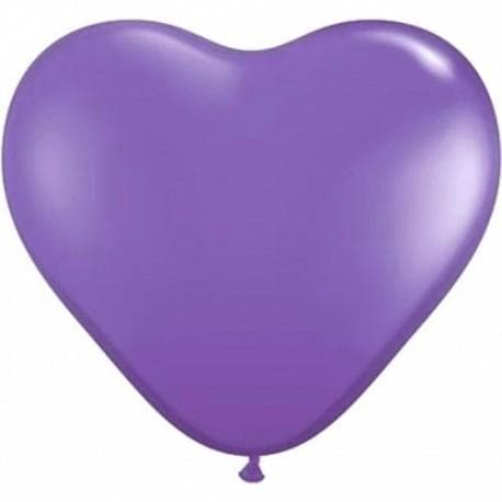 Hjärtballonger Lilla (100 pack)