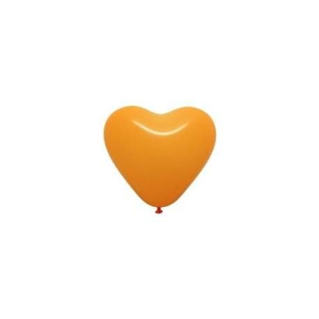 Hjärtballonger Orange (25 pack)