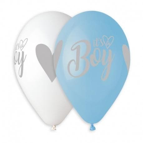 Latexballonger Premium - It's a Boy 33 cm 5-pack