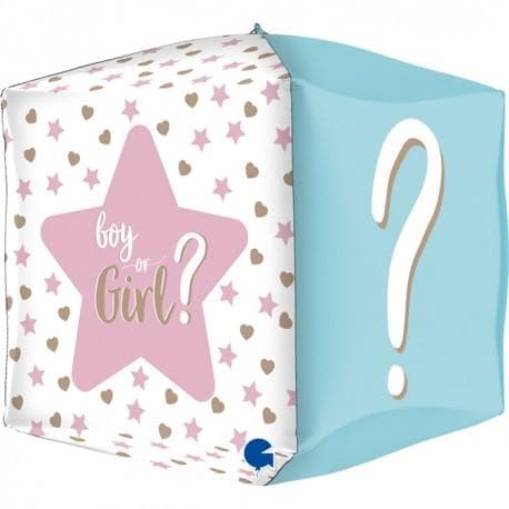 Folieballong - Square Gender Reveal 38 cm
