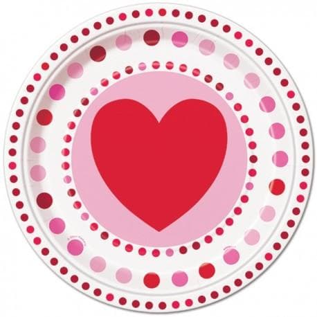 Papptallrikar Happy Valentine's Day