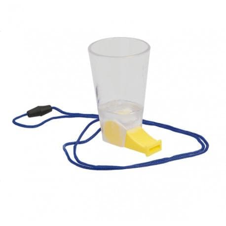 Shotglas med visselpipa till studenten