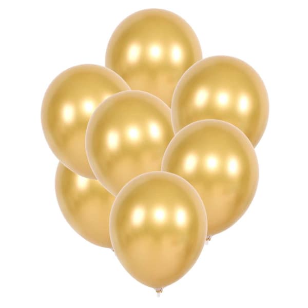 50-pack Ballonger Guld Metallic Fest Födelsedag 26cm