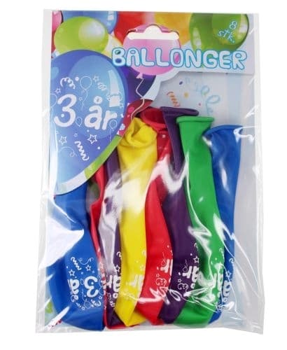 Årsballoner 3 år - Tinka
