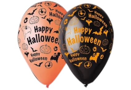 Ilmapallot Happy Halloween Black & Orange 10 kpl - Ballongkung