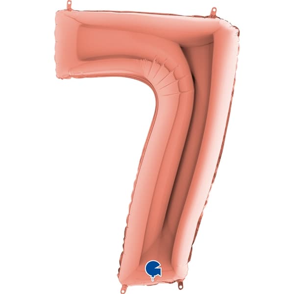Stor talballon i folie 7, roséguld
