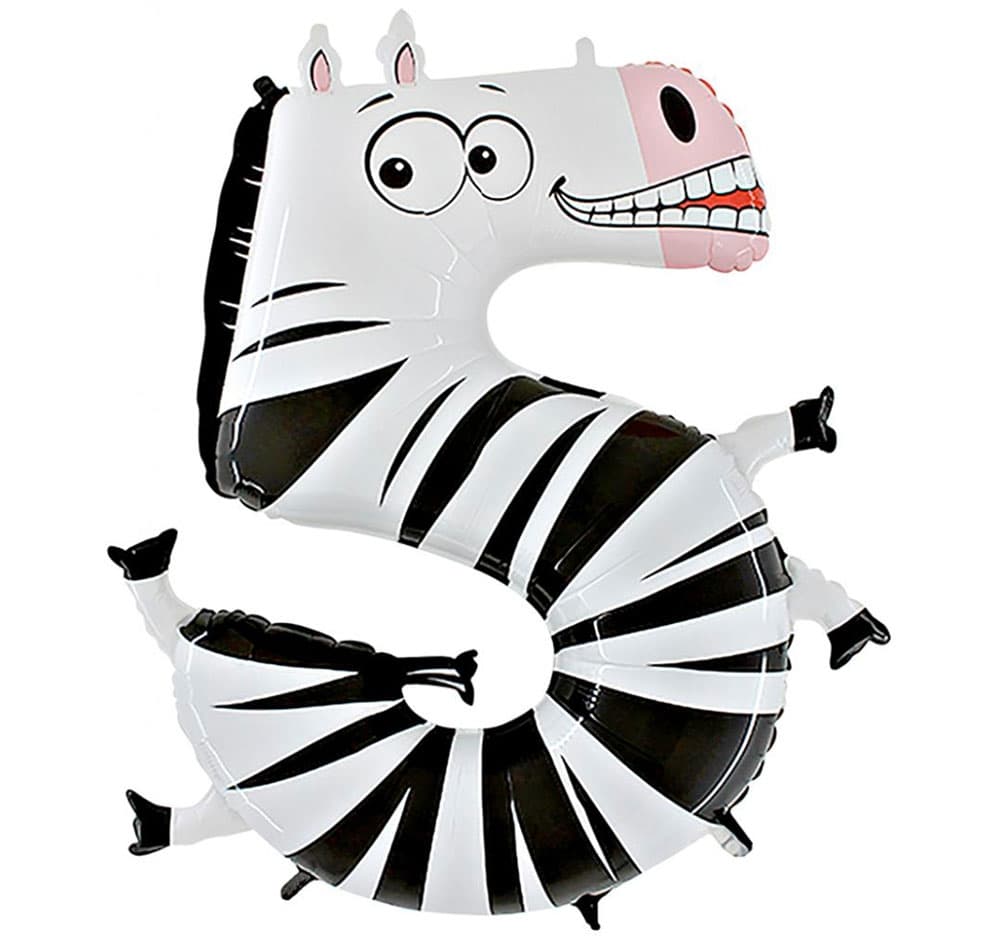 Stor Sifferballong i Folie 5, Animaloons
