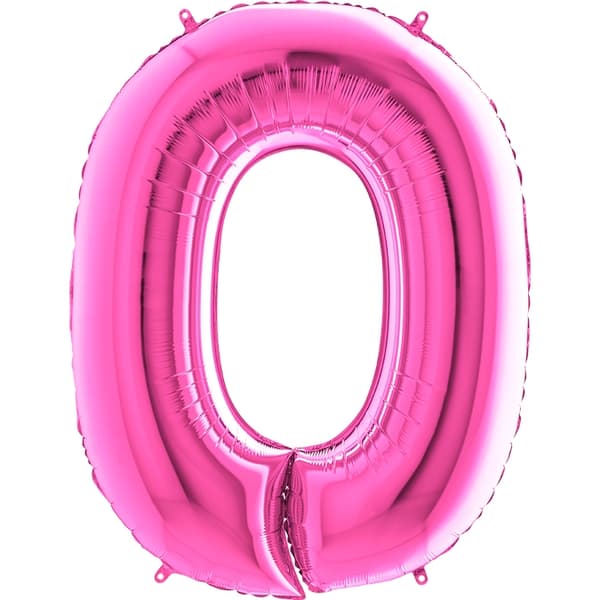 Large Number Ballon i Folie 0, Pink