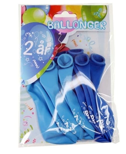 Årlige balloner 2 år blå - Tinka