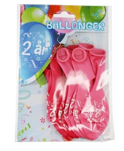Annual Balloons 2 Years Pink - Tinka