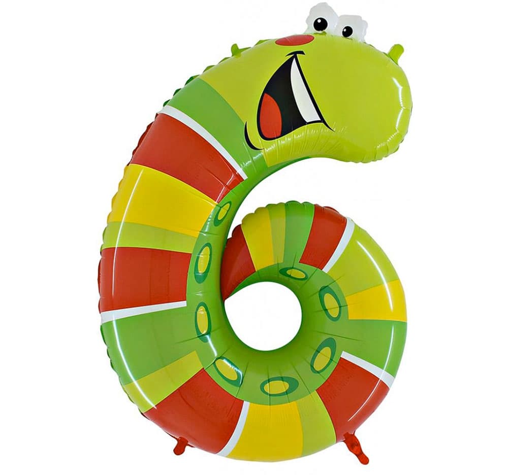 Stor Sifferballong i Folie 6, Animaloons