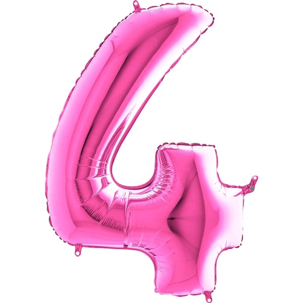 Large Number Ballon i Folie 4, Pink