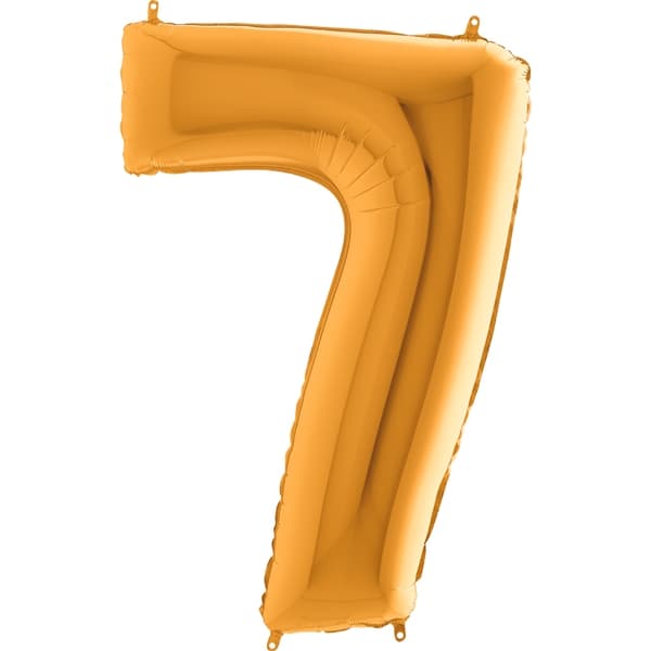 Large Number Ballon i Folie 7, Guld