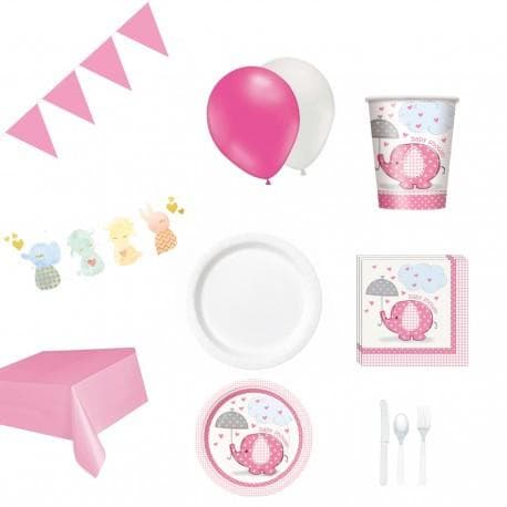 Babyshower Dukningsset Paket Rosa V2
